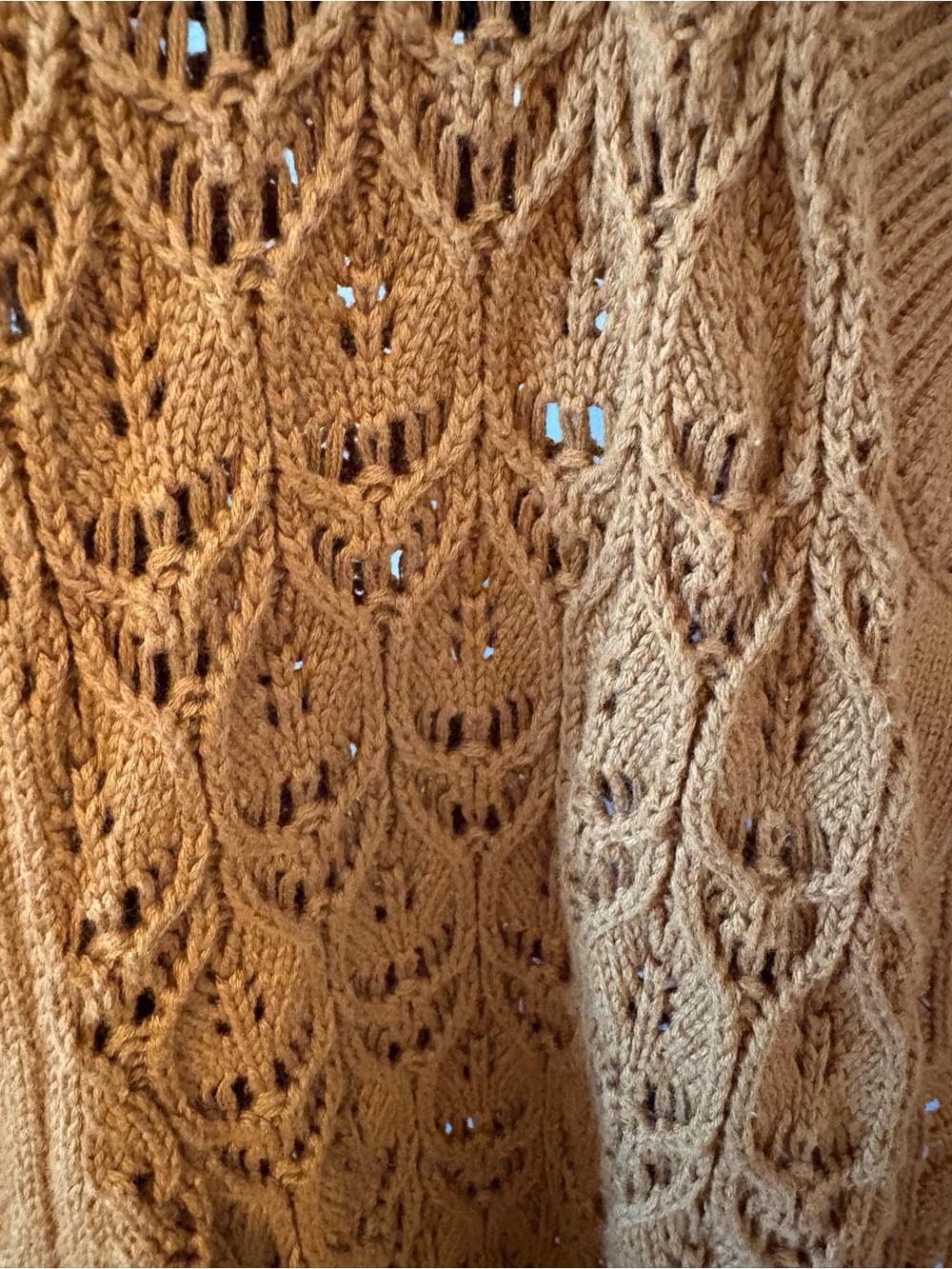 Boden Openwork / Crochet Cotton Cardigan - Mustard - Picture 3 of 5